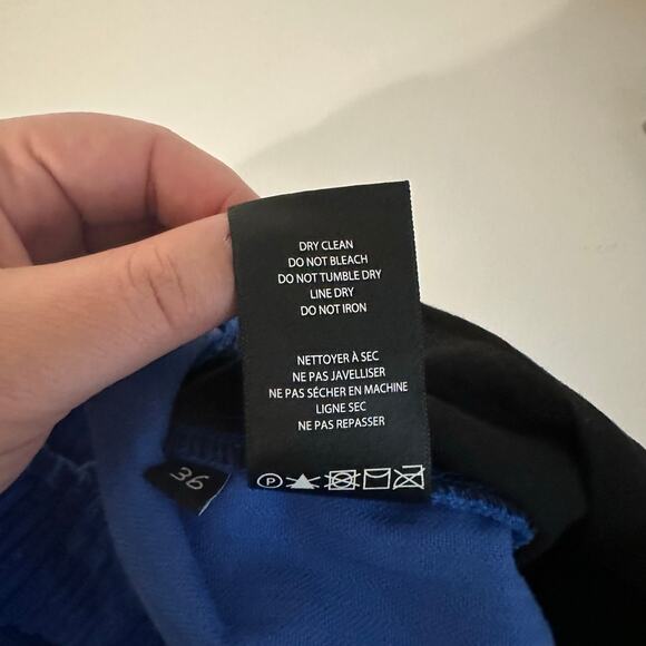 Nahmias Men's Blue Corduroy Relaxed Trousers Size 36 Drawstring Straight Leg - Picture 10 of 14